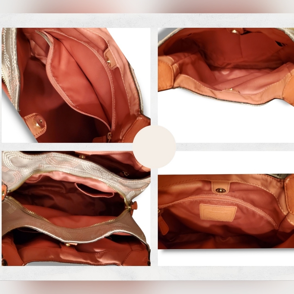 COACH Ashley Op Art Dotted Signature Hobo Shoulder Handbag F21920 Y2K VINTAGE - Picture 9 of 16